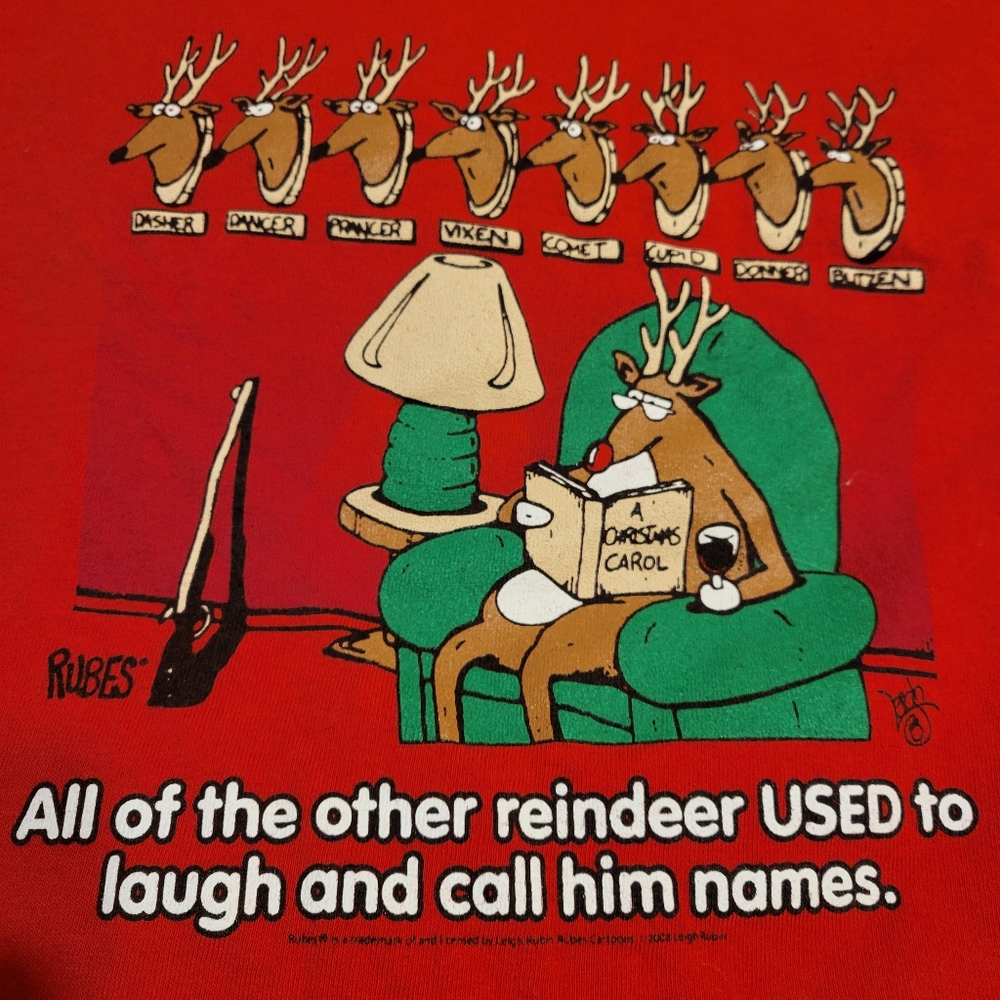 DELTA All of the other reindeer used to laugh and call him names shirt size XL